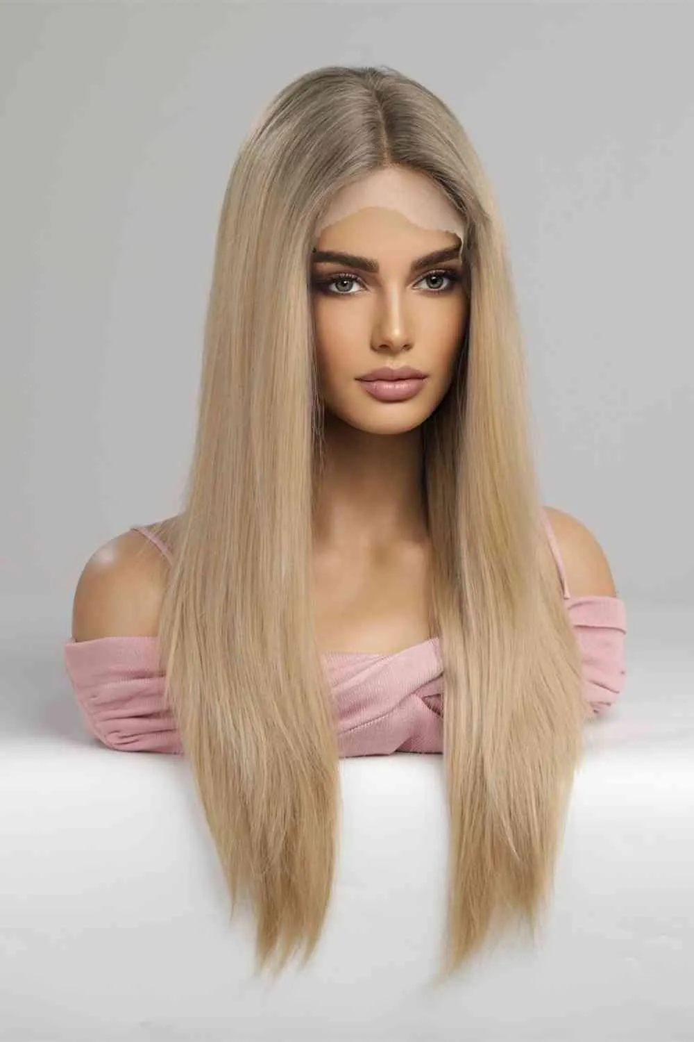 13*2 Lace Front Wigs Synthetic Long Straight 24'' 150% Density