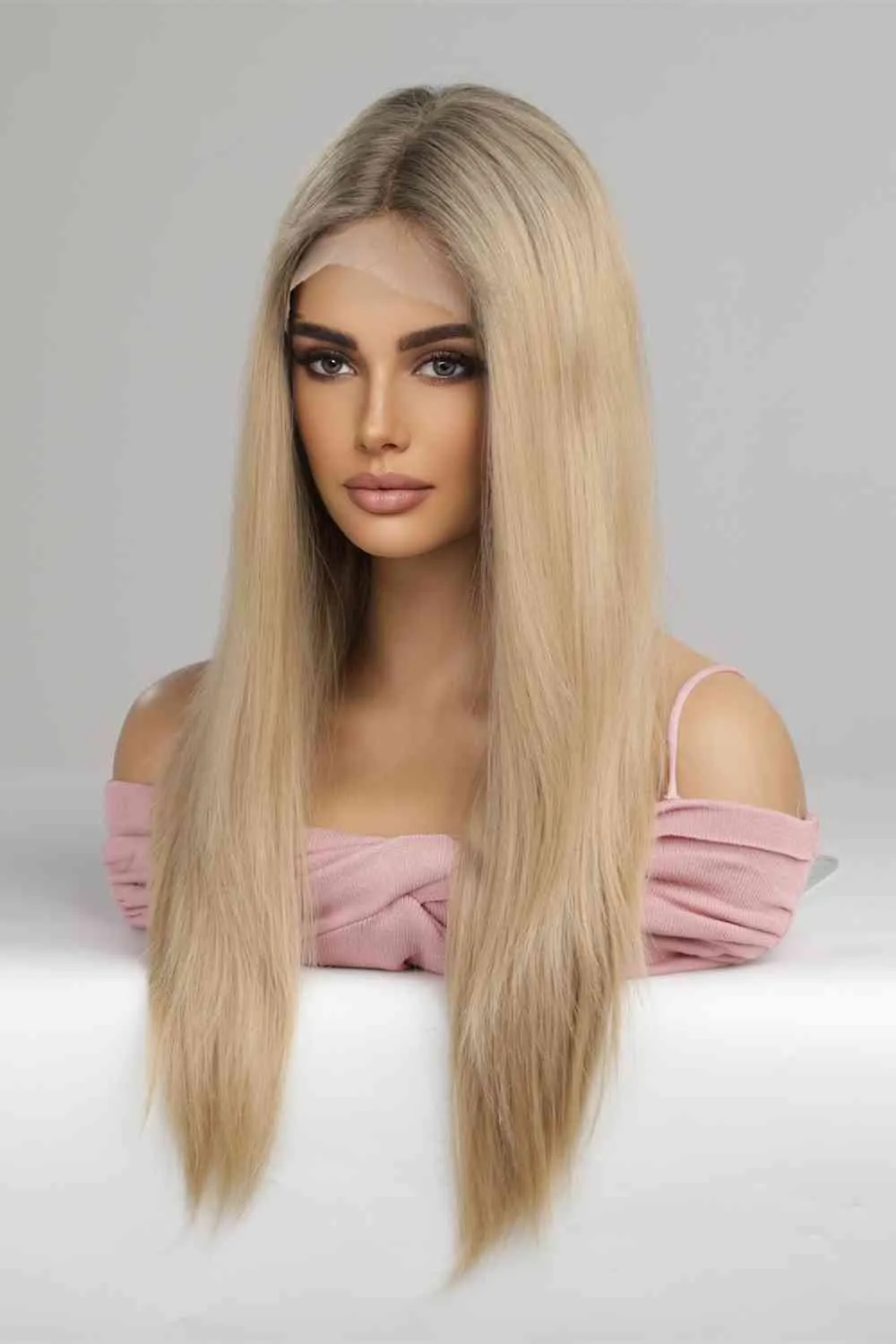 13*2 Lace Front Wigs Synthetic Long Straight 24'' 150% Density