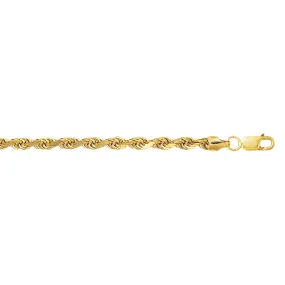 14K Gold 5mm Lite Rope Chain