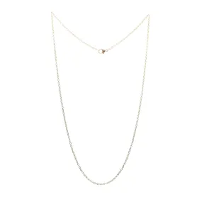 18K YELLOW GOLD 18-INCH KNURLED CABLE CHAIN NECKLACE