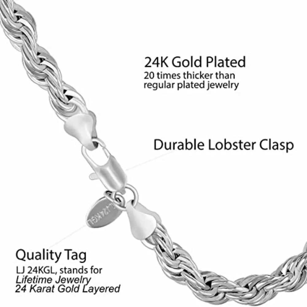 7mm Rope Chain Bracelet