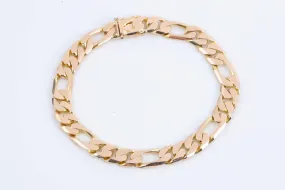 7" 14k Yellow Gold Figaro Chain Bracelet (21.11g.)