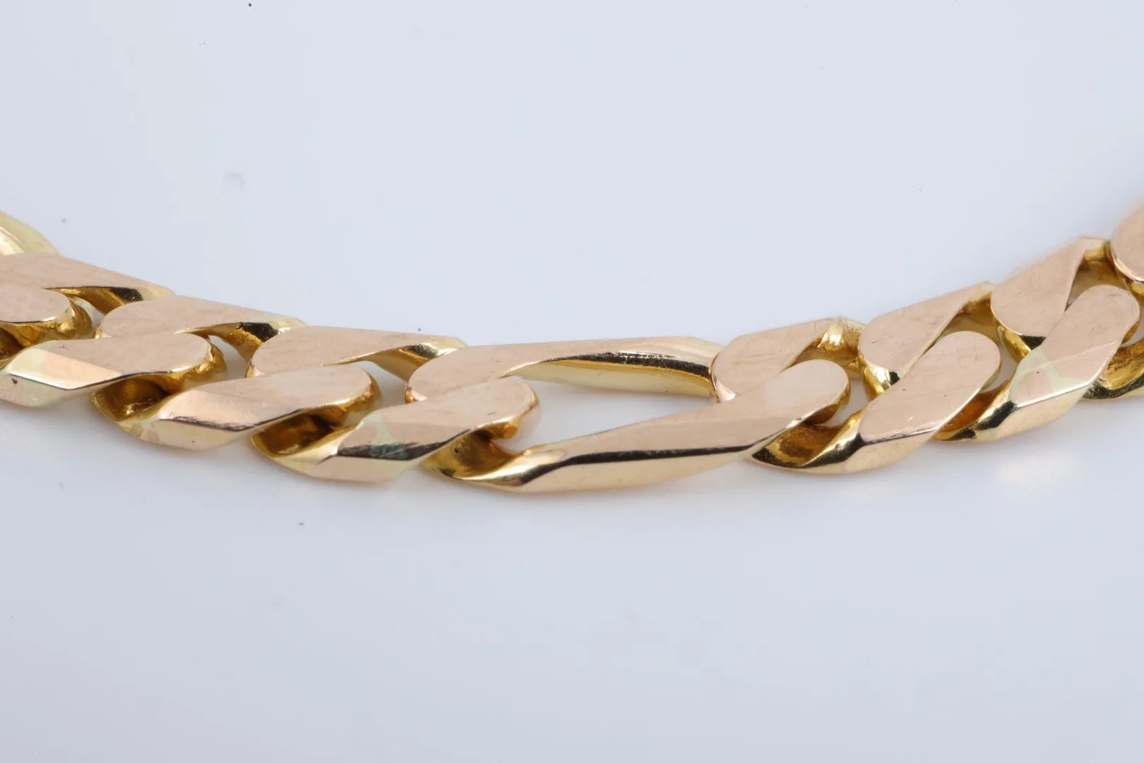 7" 14k Yellow Gold Figaro Chain Bracelet (21.11g.)