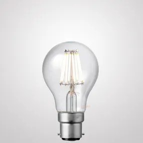 8W 12-24 Volt AC/DC GLS LED Bulb B22 Clear in Natural White