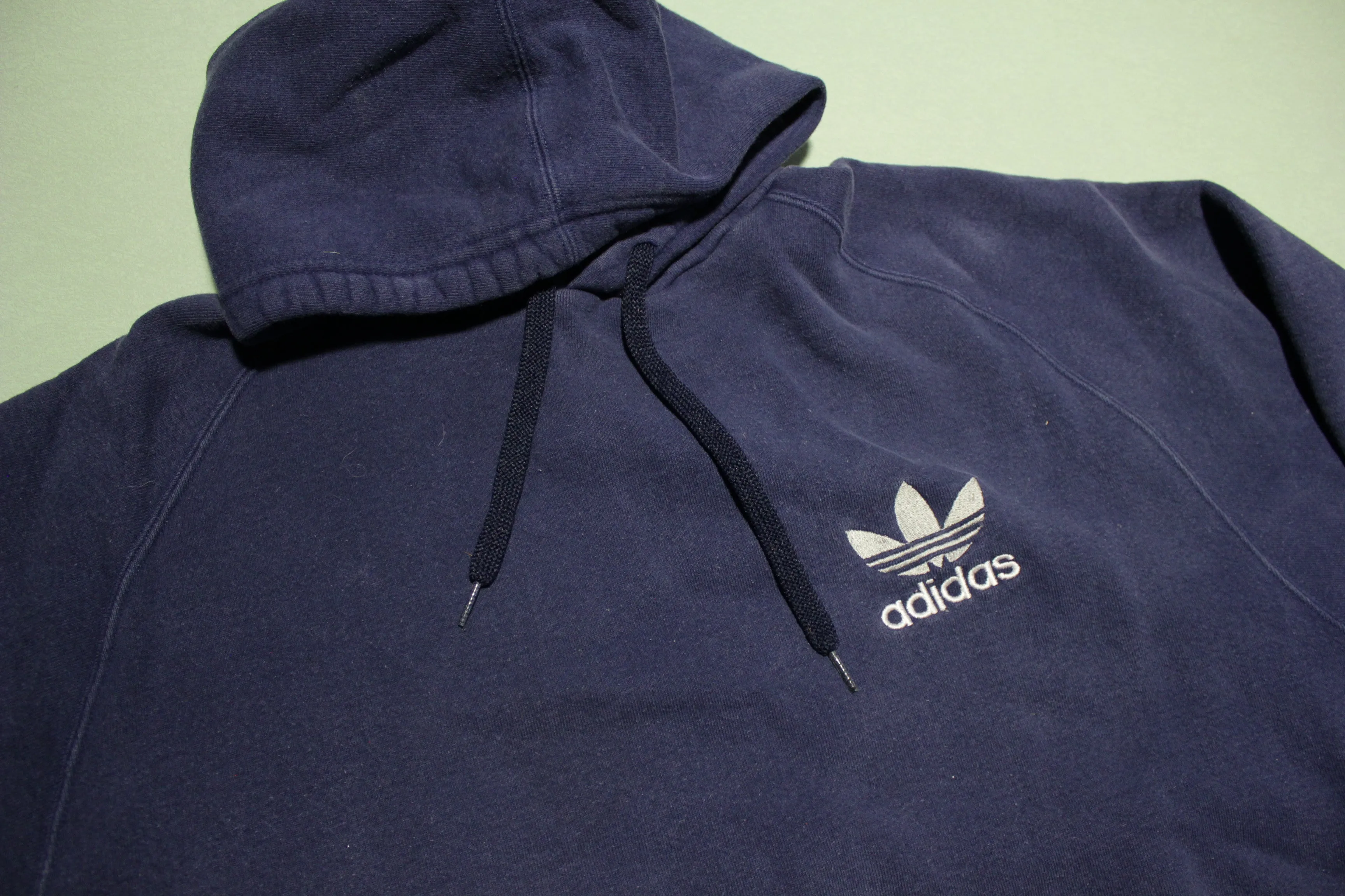 Adidas Vintage 80's 90's Heavyweight Trefoil Pullover Hoodie Sweatshirt