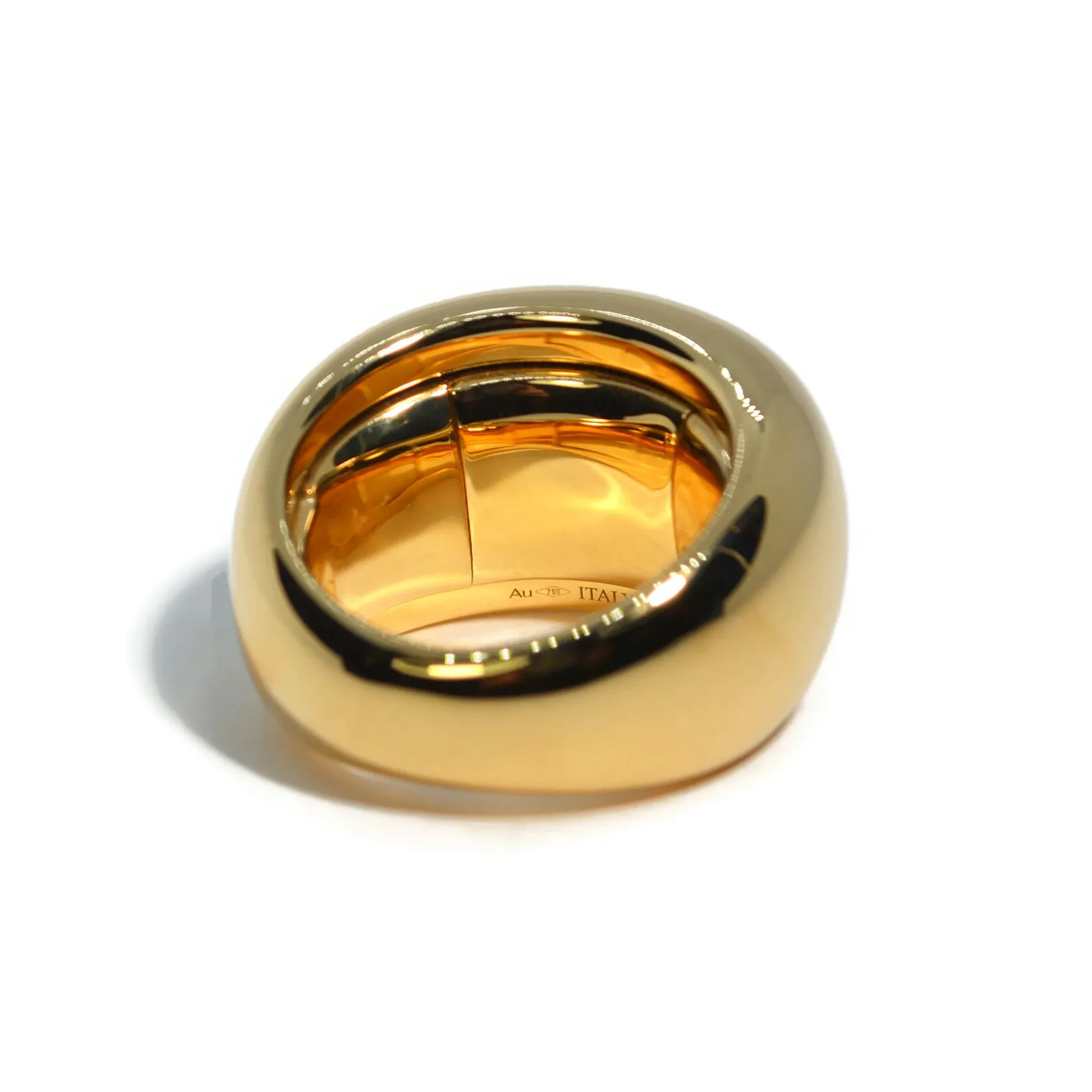 AFJ Gold Collection - Adjustable Dome Ring, 18K Yellow Gold