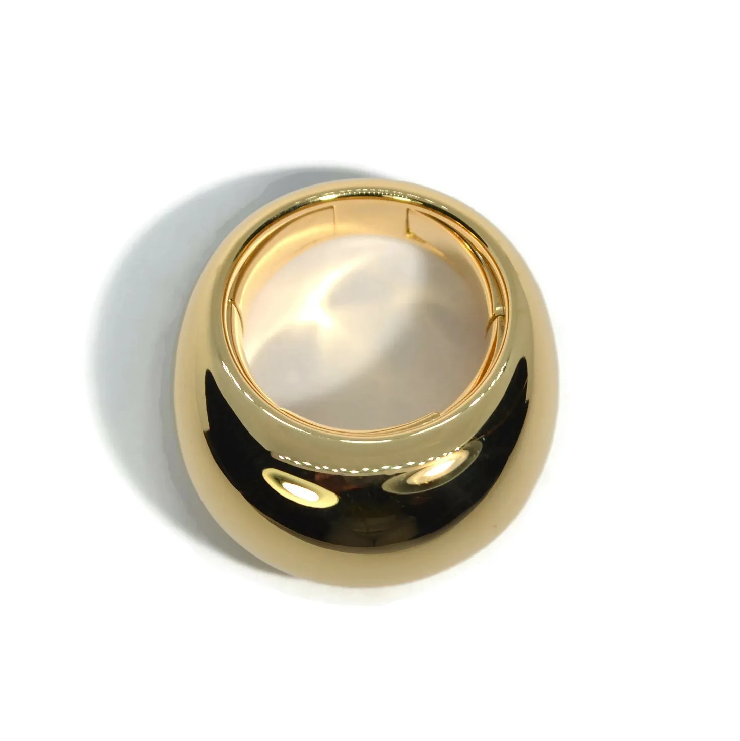 AFJ Gold Collection - Adjustable Dome Ring, 18K Yellow Gold