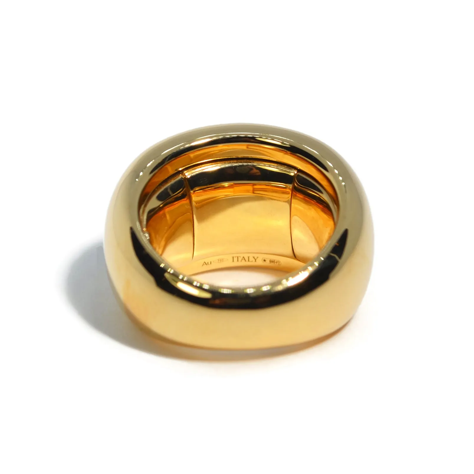 AFJ Gold Collection - Adjustable Dome Ring, 18K Yellow Gold