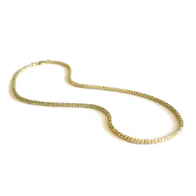 AFJ Gold Collection - Yellow and White Gold Necklace, 16 - 3.4 mm