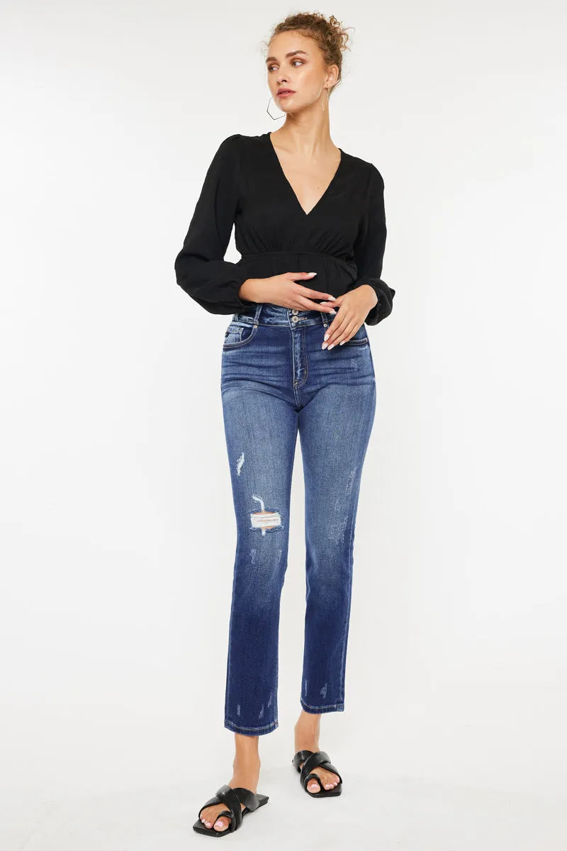 Alanis High Rise Straight Leg Jeans