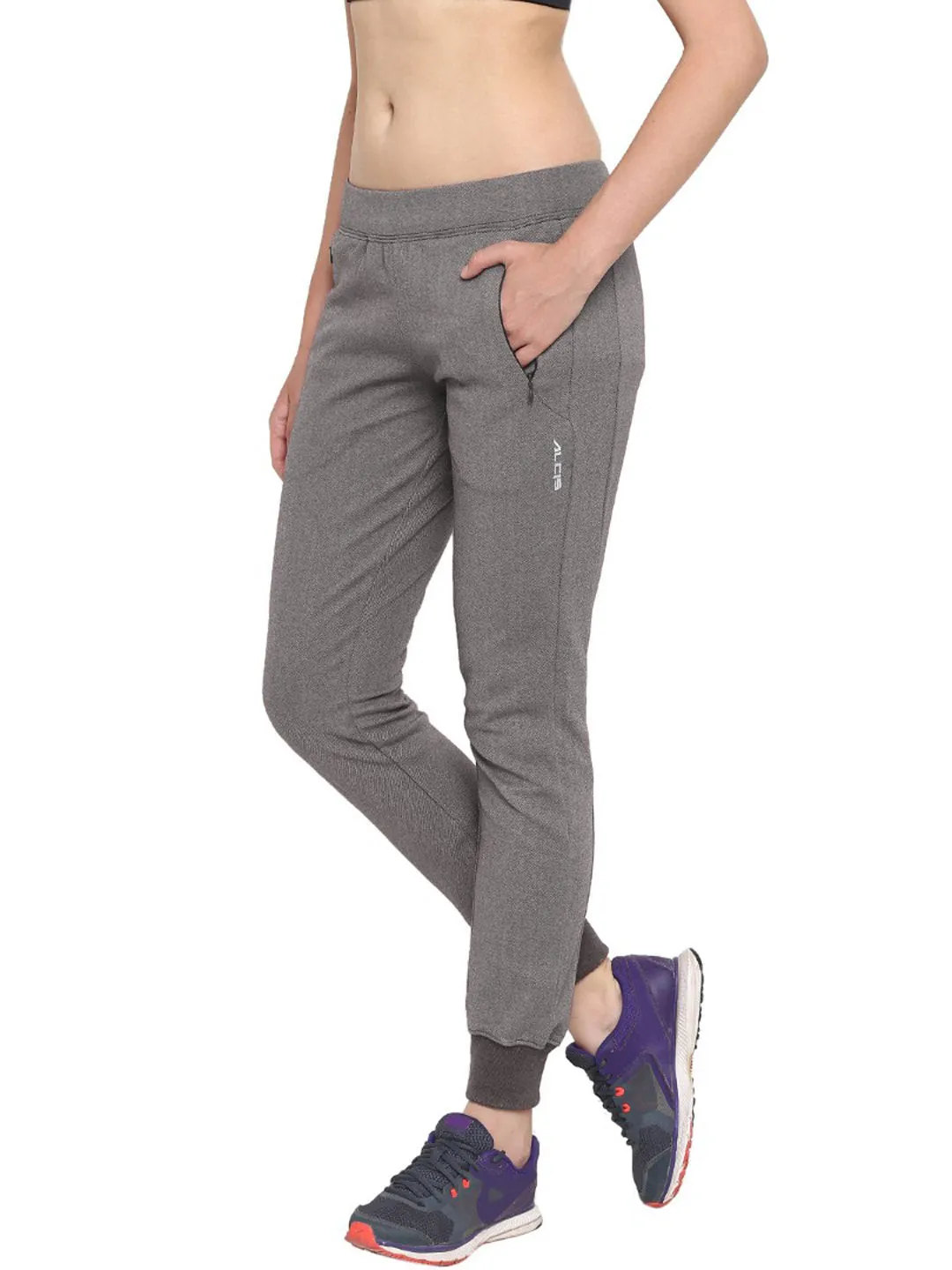 Alcis Grey Melange TRAIN HARD KNIT Joggers 350WPN339