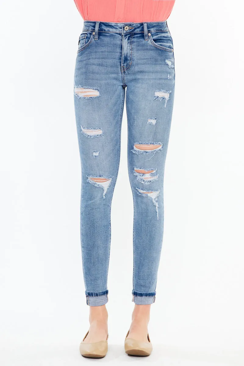 Amanda High Rise Ankle Skinny Jeans