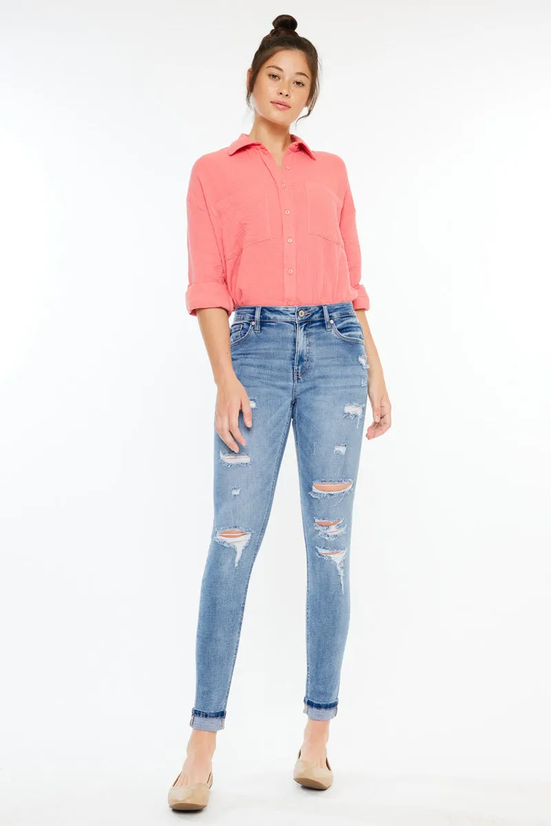 Amanda High Rise Ankle Skinny Jeans