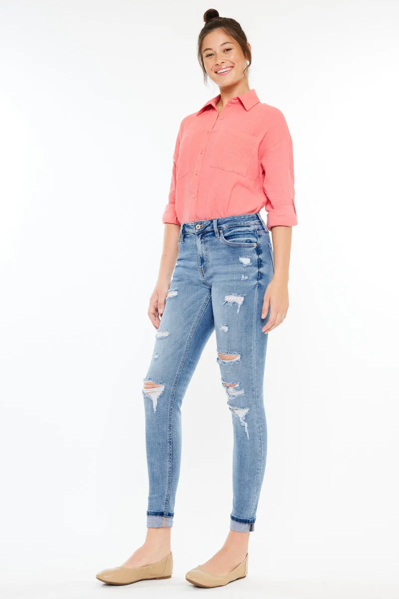 Amanda High Rise Ankle Skinny Jeans