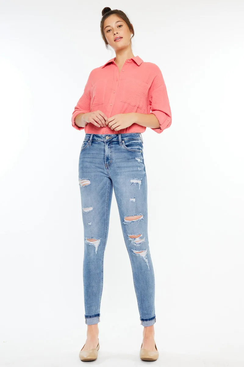 Amanda High Rise Ankle Skinny Jeans