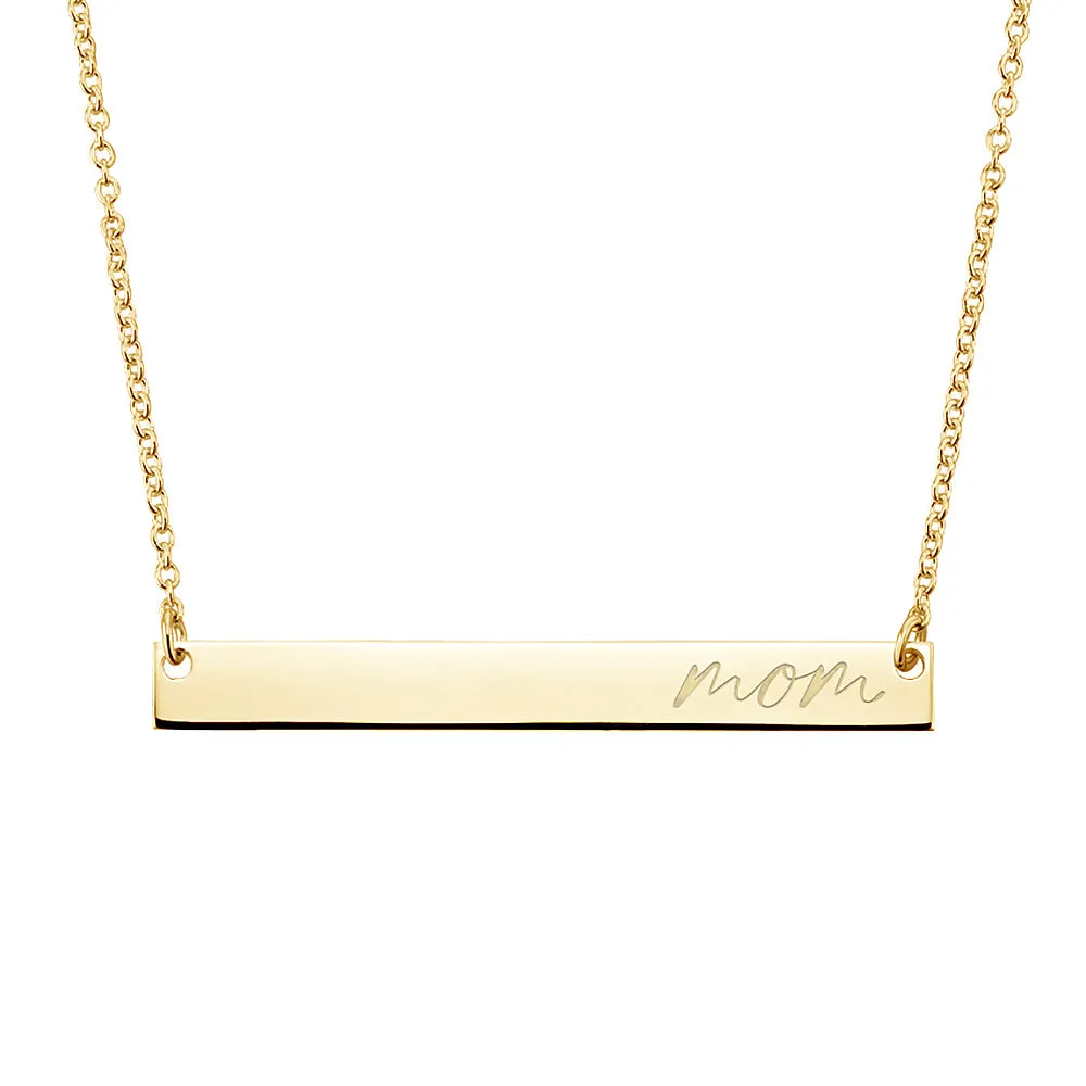 Bar Necklace with Engraving