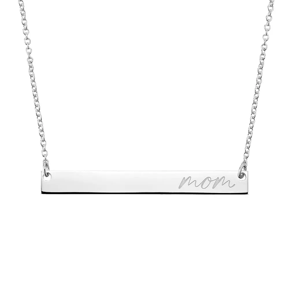 Bar Necklace with Engraving