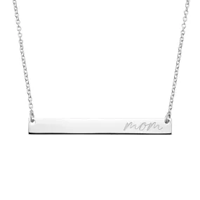 Bar Necklace with Engraving