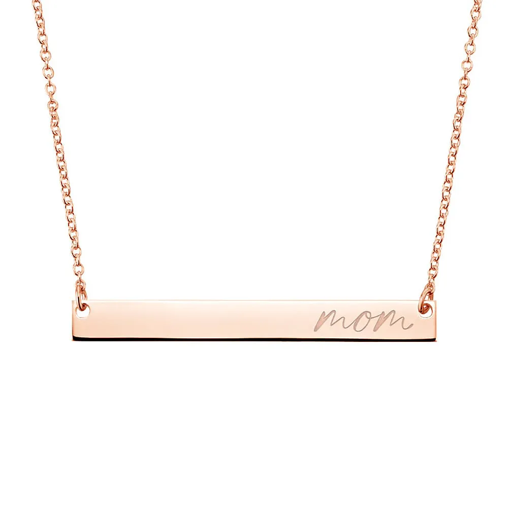 Bar Necklace with Engraving