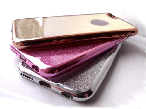 Bling iPhone ShockProof Silicone Case Cover Apple 6 6S Glitter Bumper Sides New