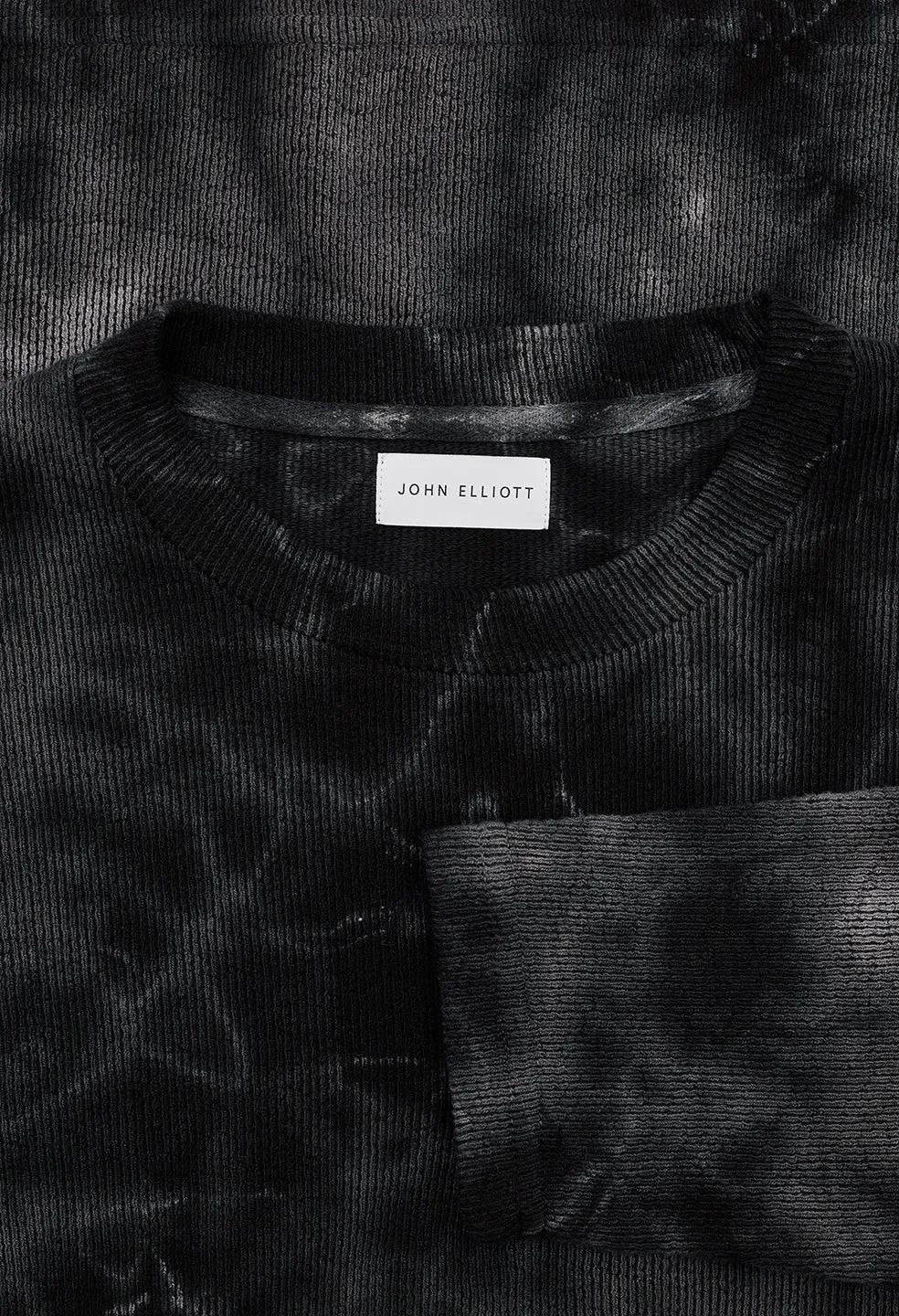 Block Terry Crewneck / Black Ghost Dye