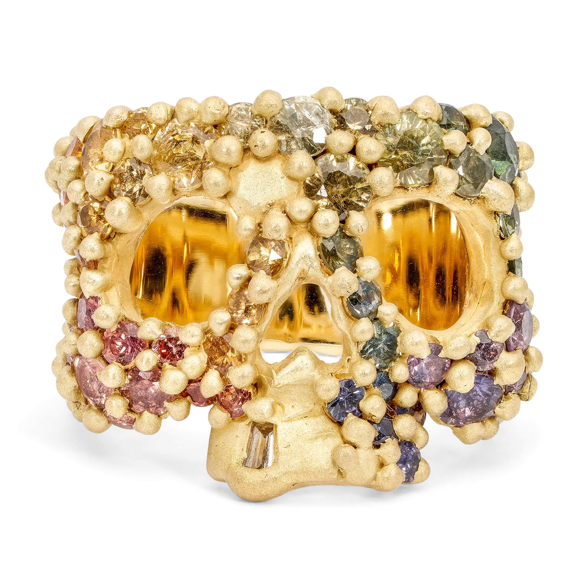 Blossom Crush Kali Skull Ring - Made to Order