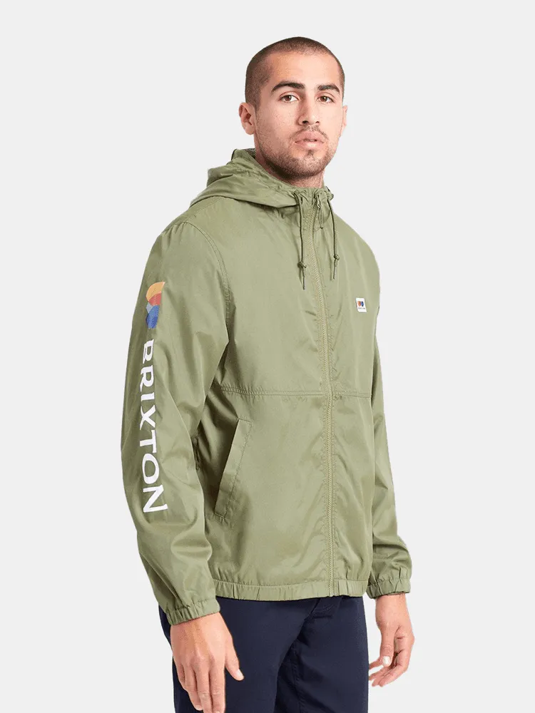 Brixton Claxton Alton LW Zip Hood Jacket - Military Olive