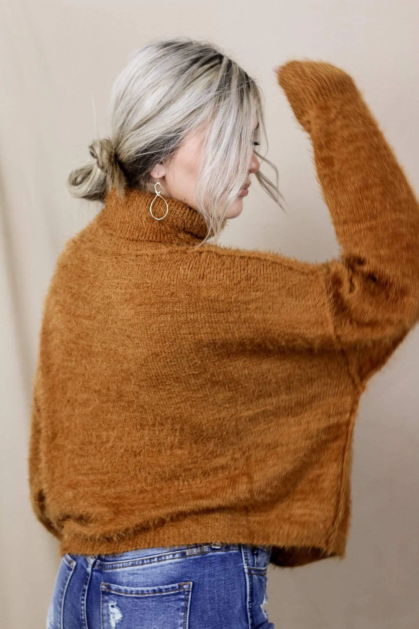 Camel Turtleneck Sweater