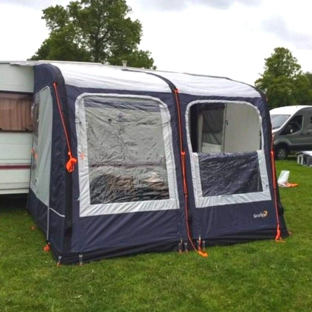 Camptech Starline 260 Blue Inflatable Air Porch Caravan Awning (2023)   Free Carpet