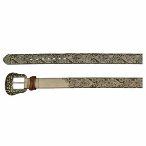 Catchfly Women's Warm Metallic Tooled Belt