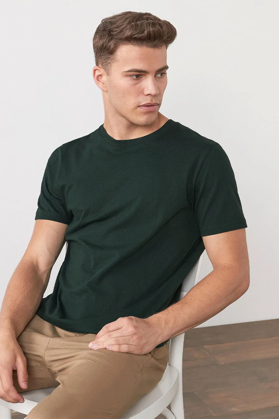 Classic Crew in Army Green