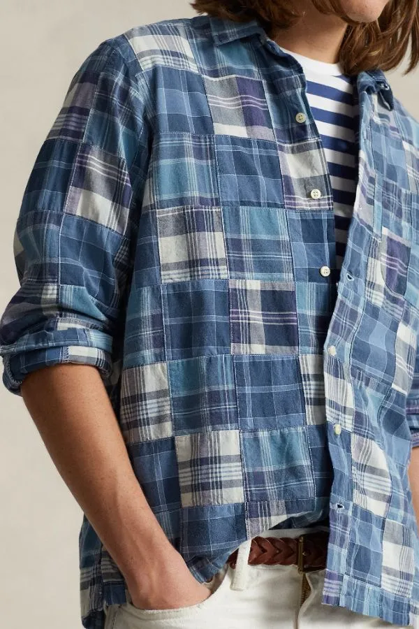 Classic Fit Madras Camp Shirt