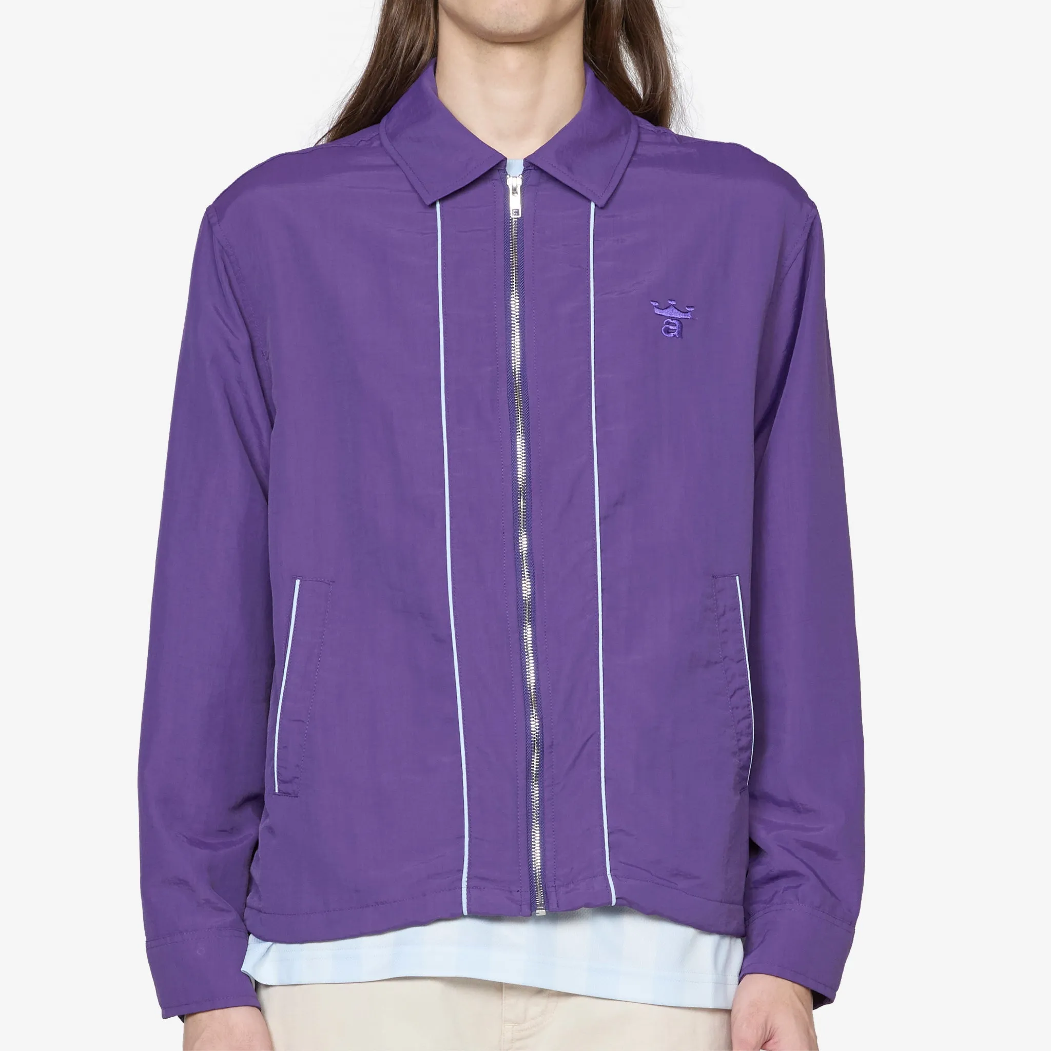 Classic Logo Coaches Jacket Purple