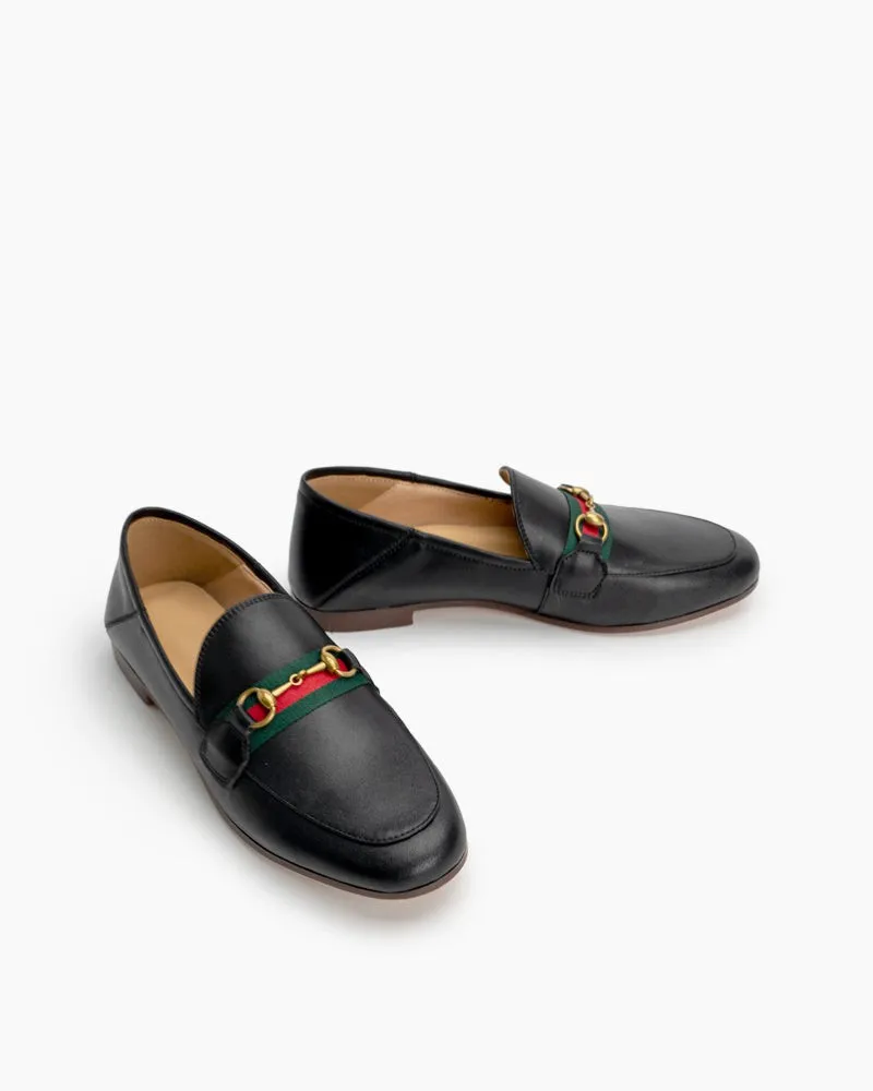 Classic Metal Buckle Slip On Flats Comfort Driving Office Loafers