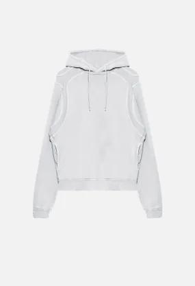 Cross Thermal Hoodie / Washed Plaster