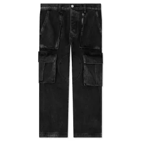 Denim Logo Cargos - Charcoal Wash