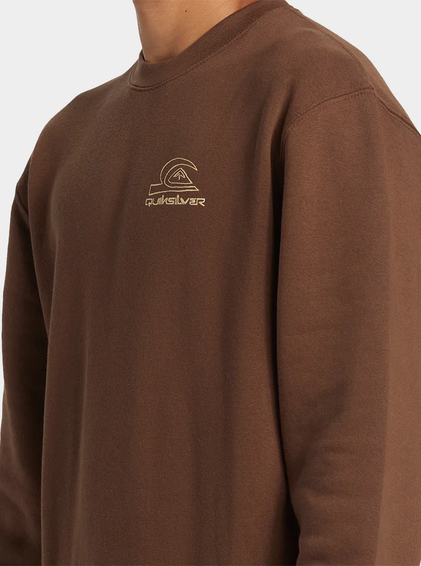 E Peace Out Crew Neck Sweatshirt - Chestnut