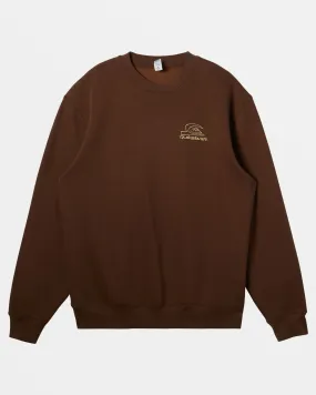 E Peace Out Crew Neck Sweatshirt - Chestnut