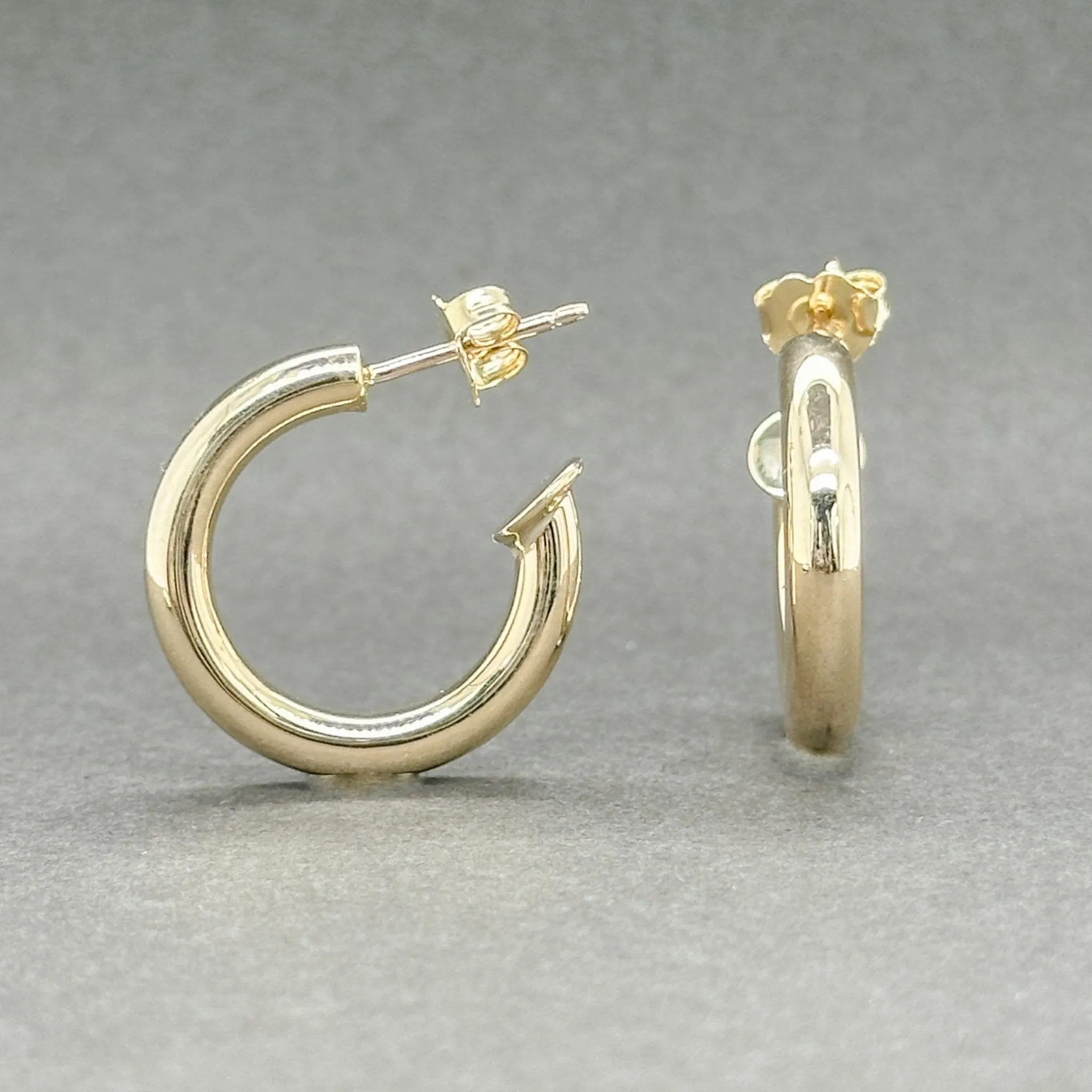 Estate 14K Y Gold 20.8mm Hoop Earrings