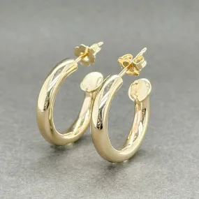 Estate 14K Y Gold 20.8mm Hoop Earrings