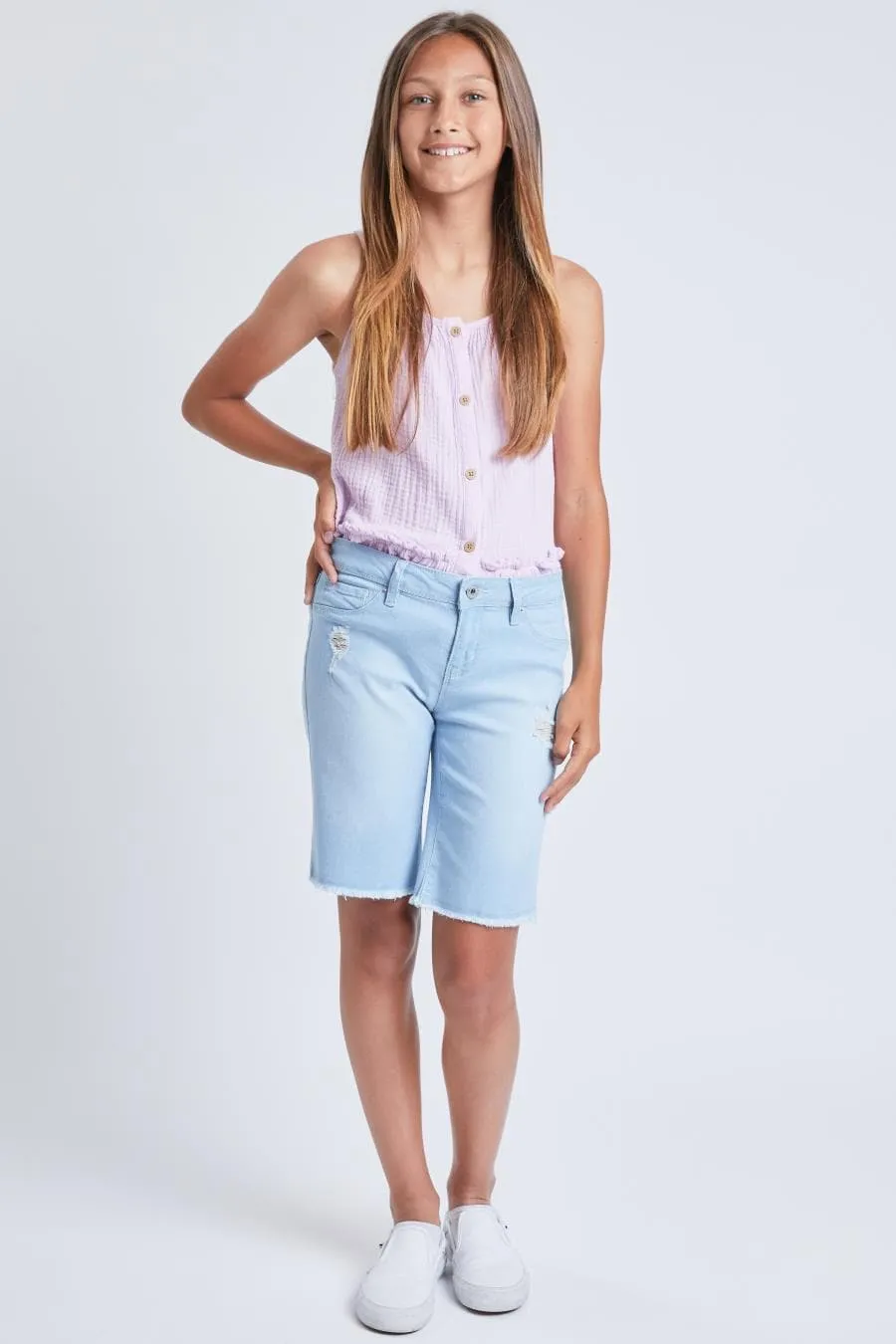 Girls Essential Cuffed Pull-On Bermuda