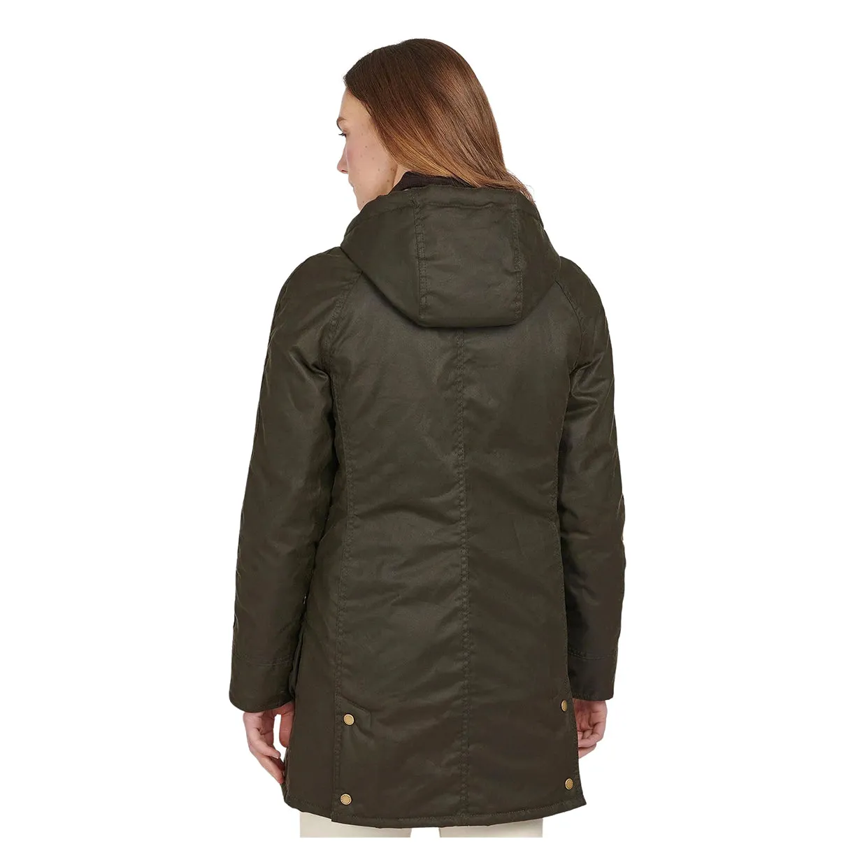 Giubbino Barbour Donna Bower Wax Verde Oliva