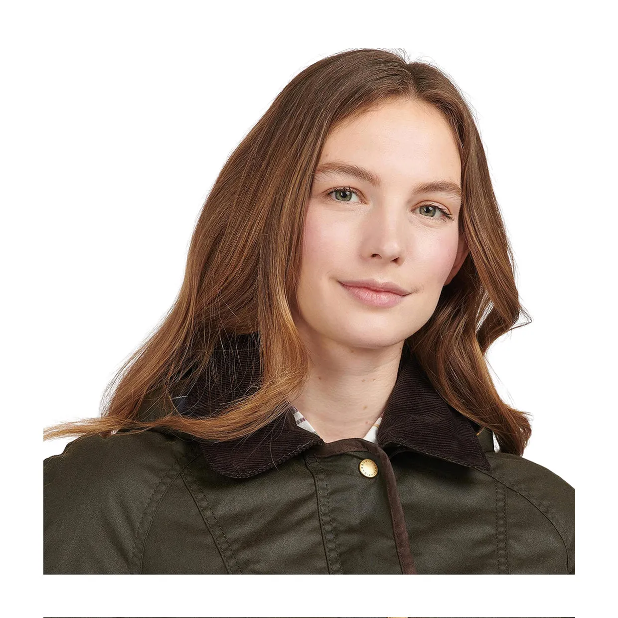 Giubbino Barbour Donna Bower Wax Verde Oliva