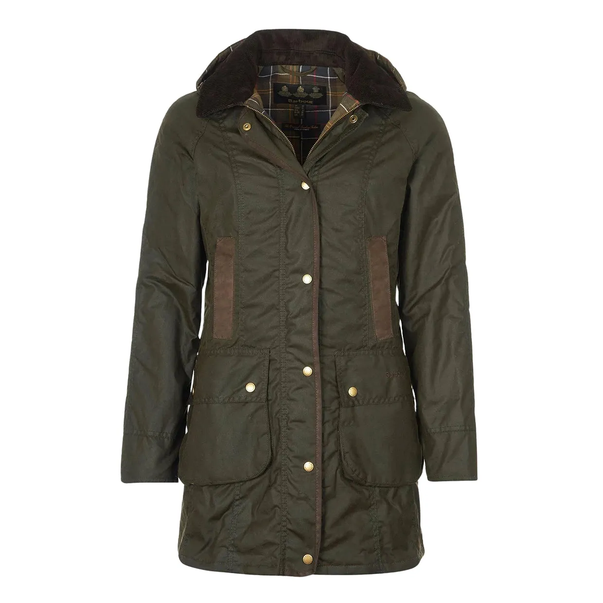 Giubbino Barbour Donna Bower Wax Verde Oliva