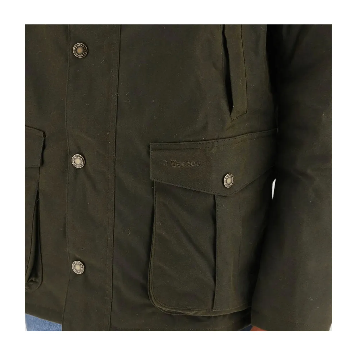 Giubbino Uomo Barbour Leeward Wax Verde