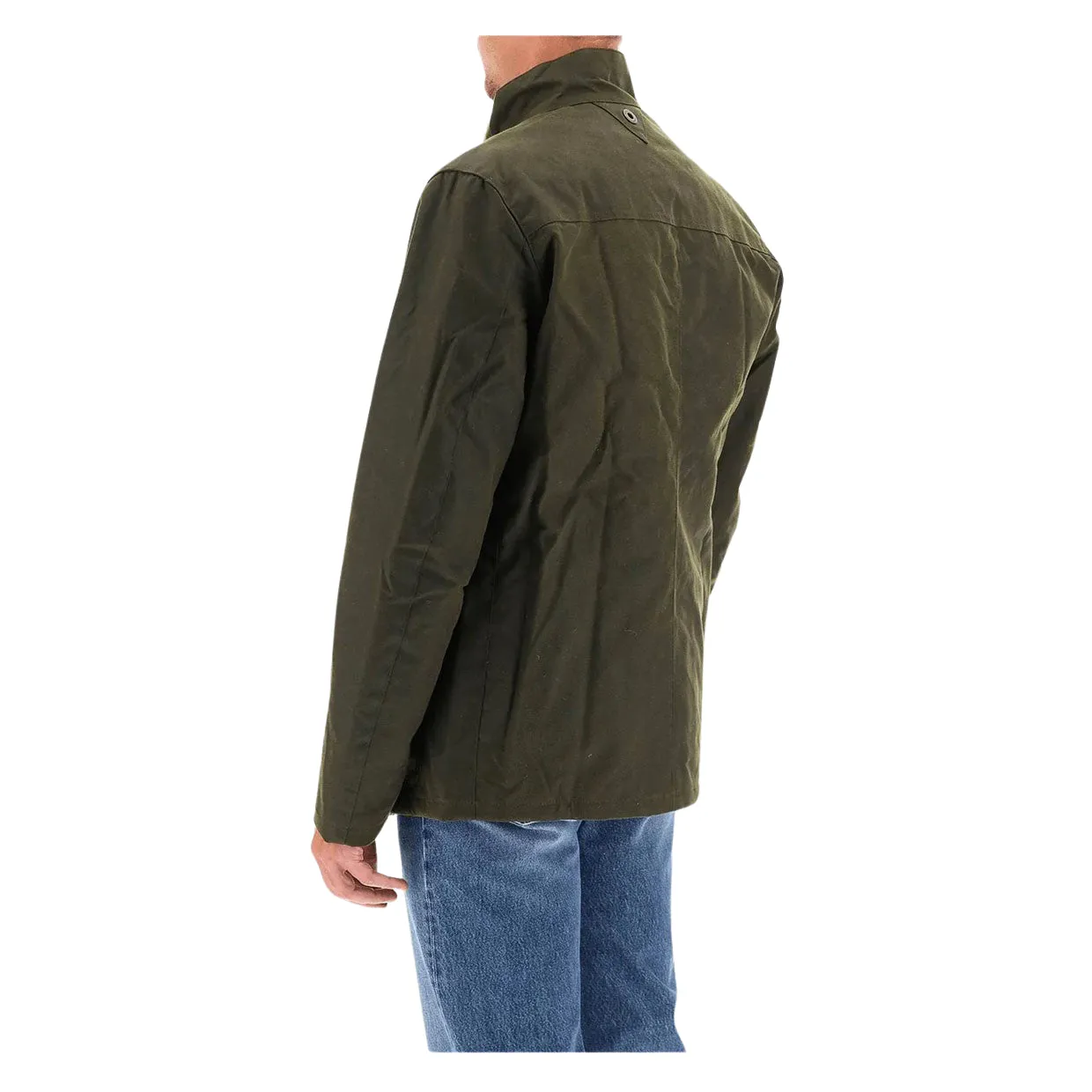 Giubbino Uomo Barbour Leeward Wax Verde