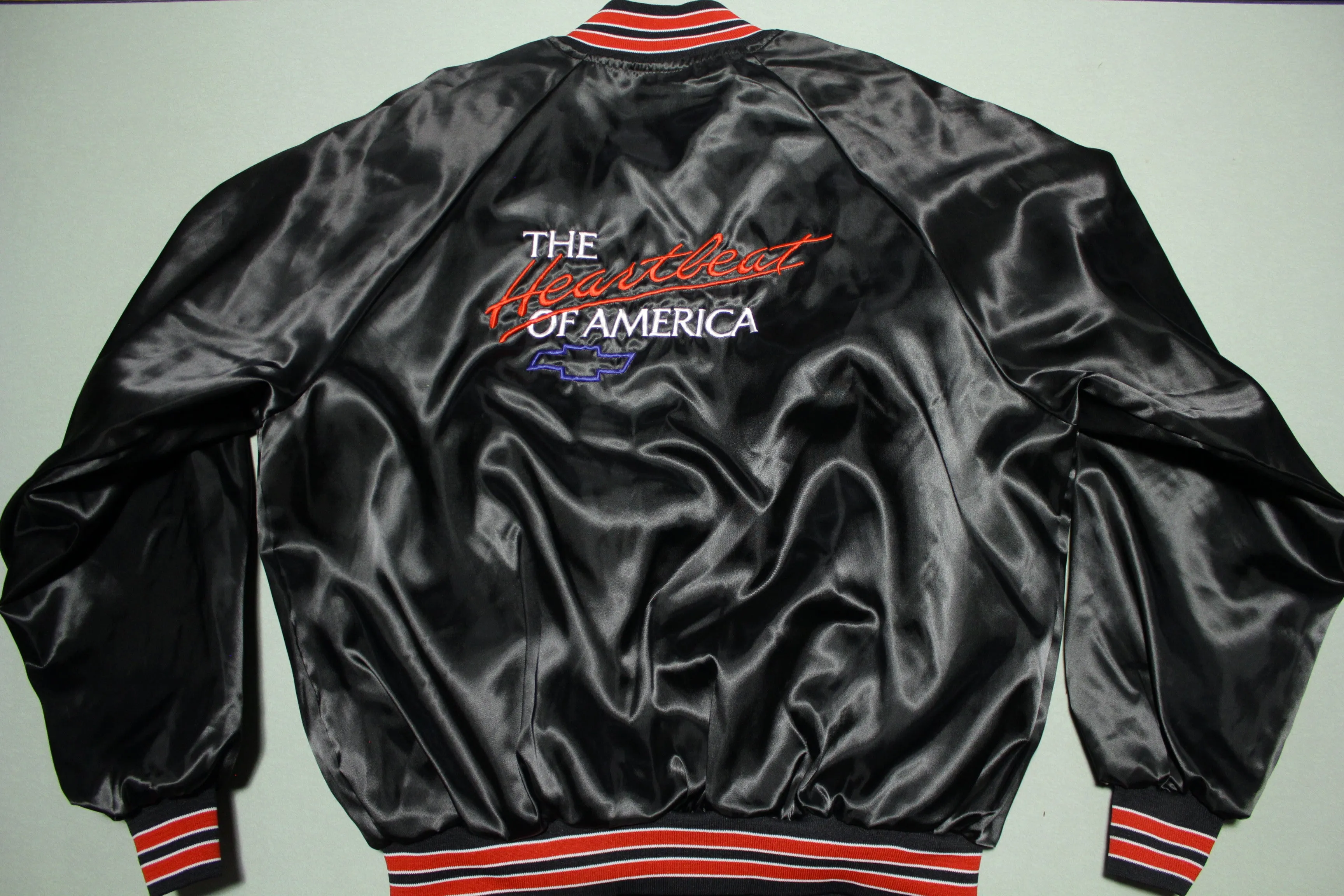 Heartbeat of America Vintage 80s Chevrolet Chevy Promo Satin Jacket