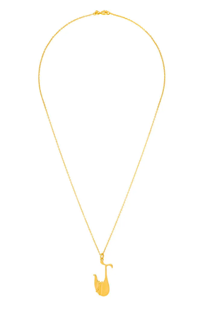 Heirloom 'J' Alpha Charm Necklace