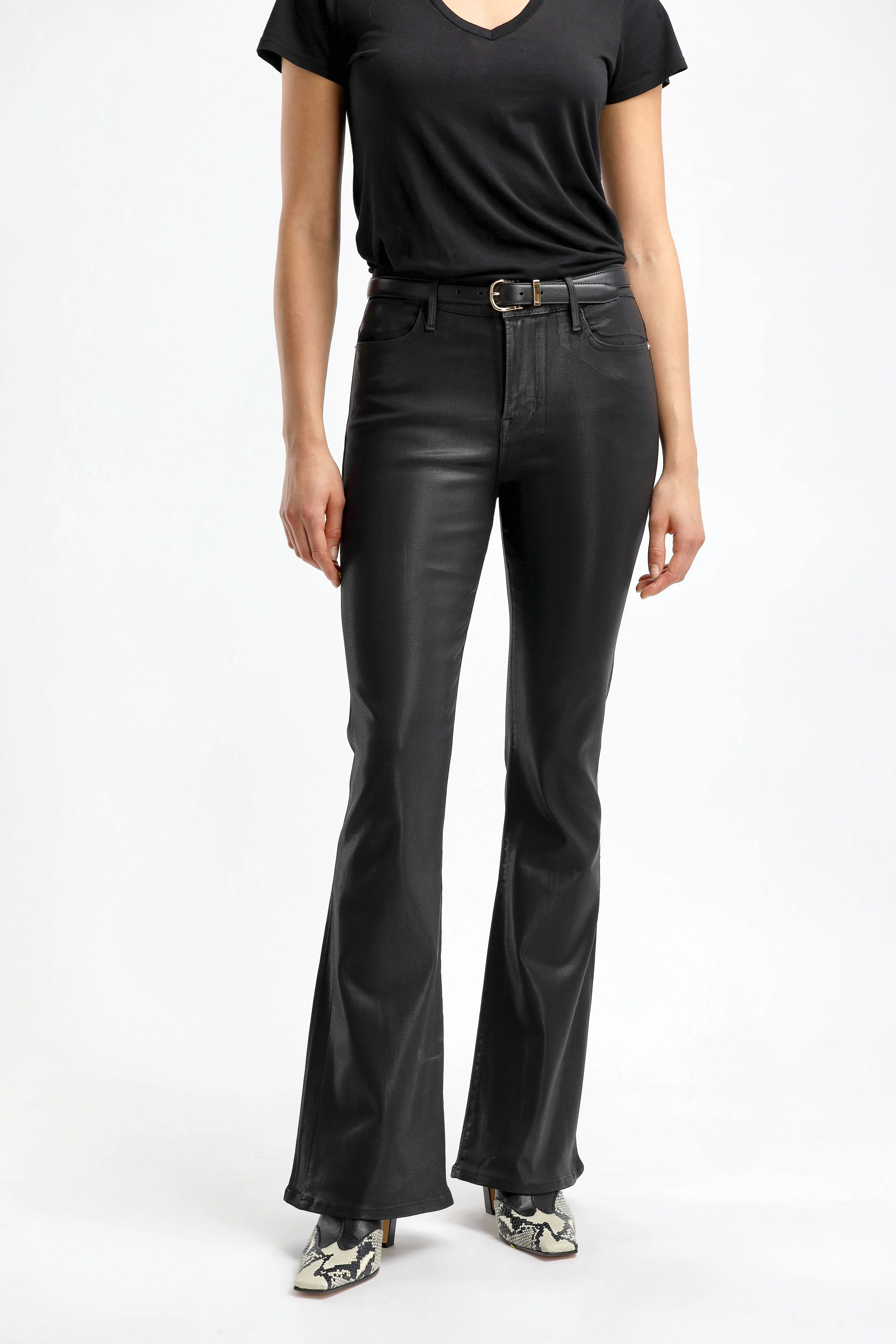 Jeans Le High Flare in Schwarz