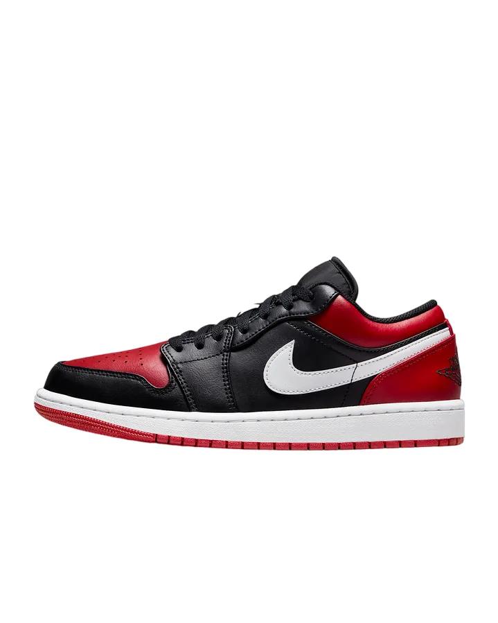 Jordan men's low sneakers shoe Jordan 1 Low 553558 066 black red white